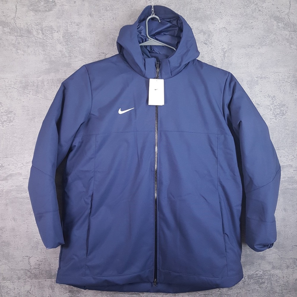 NIKE 550 Duck Down Fill‎ Parka Winter Jacket Mens 2XL Navy Blue DJ6526-419